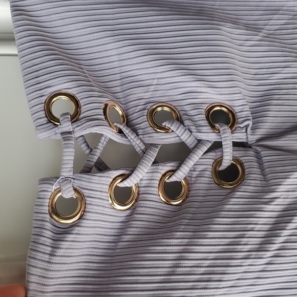 Tinibikini Light Purple Ribbed One Piece Swimsuit - Picture 3 of 7